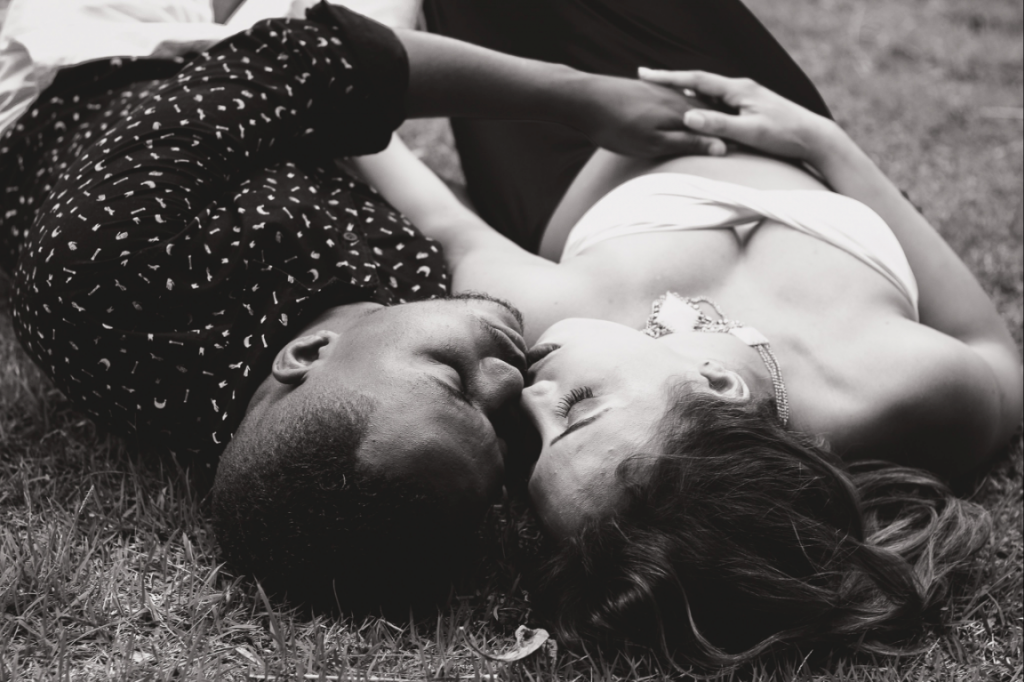 couple snuggling