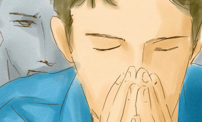 Hombre perdonándose