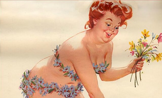 woman dressed in flowers