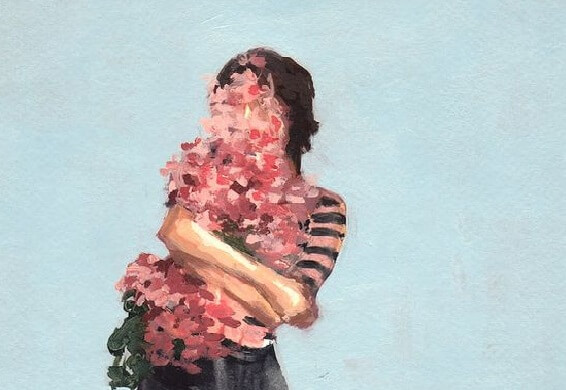 Mujer flores