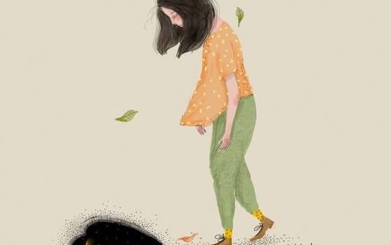 sad girl with a defeated attitude