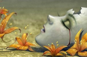 Mujer sufriendo catarsis emocional