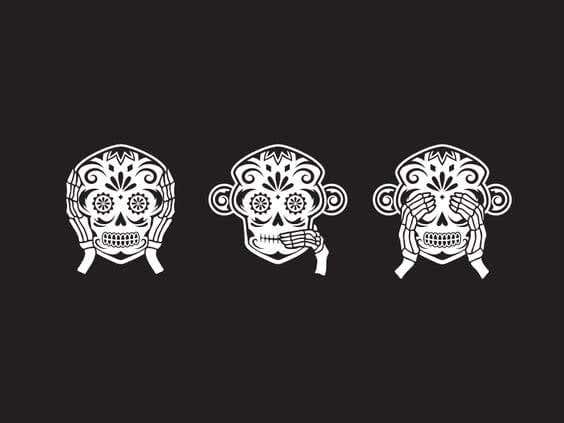 Imagen de los tres monos sabios 