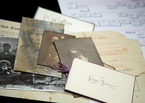 Recuerdos en forma de cartas y fotografías