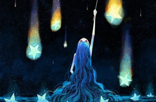 chica con estrellas