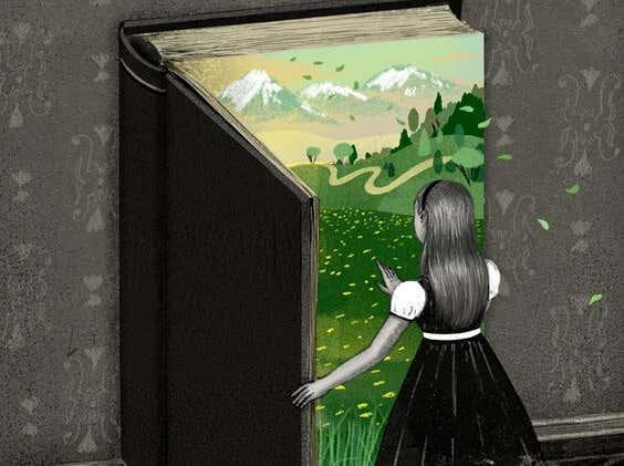 Chica abriendo un libro