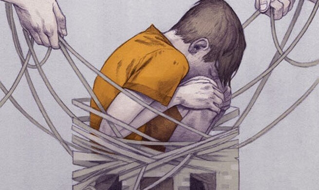 niño que vive con la violencia