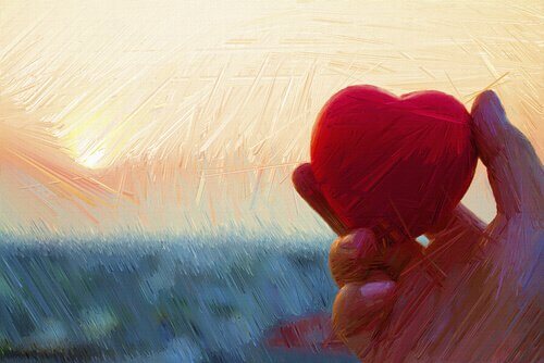 Mano con un corazón