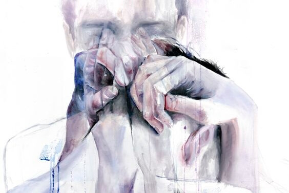 distraught man