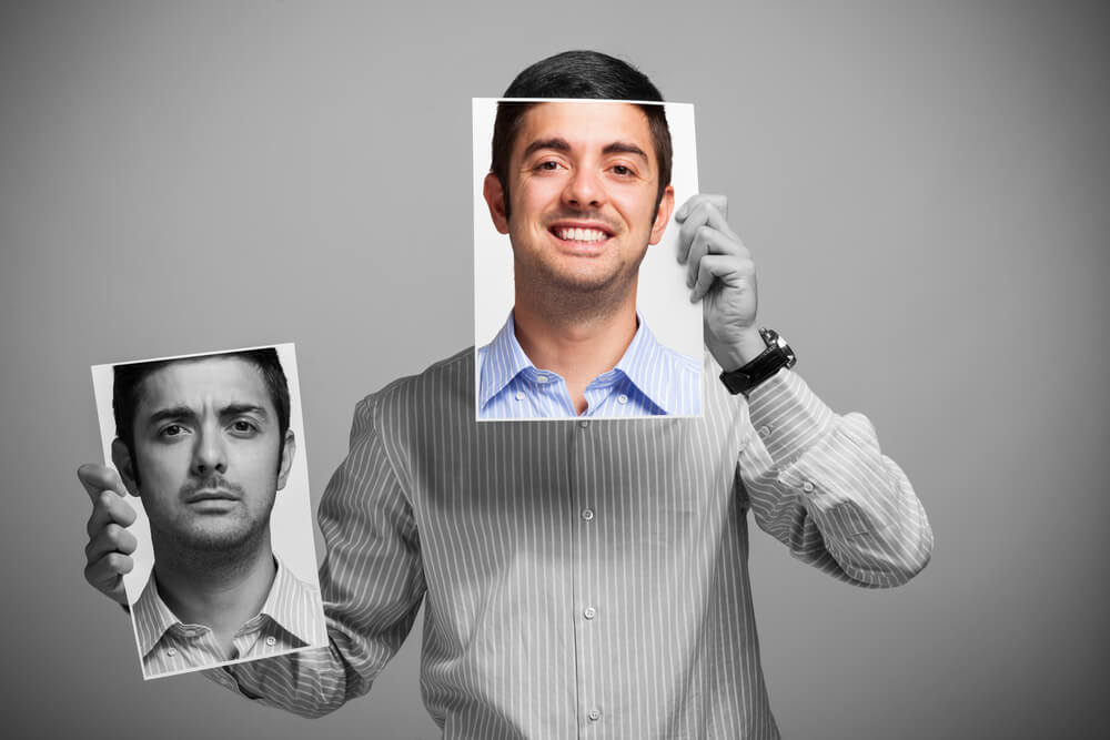 man with mood swings