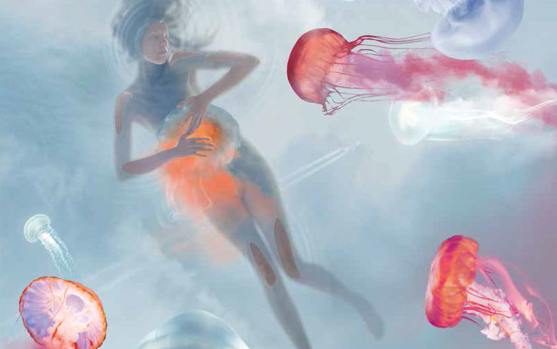 woman with jellyfish