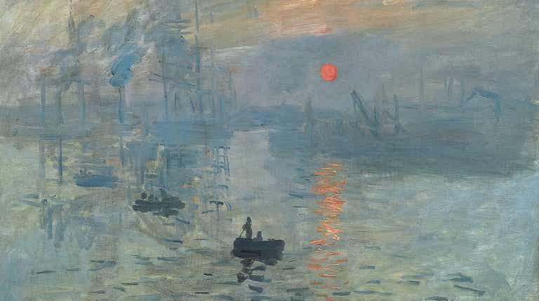 Pintura el sol naciente de Monet