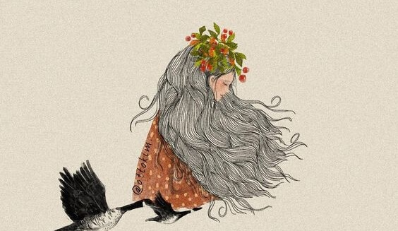 Mujer pensando en ser feliz