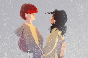 pareja a la que le gusta escuchar lo que significan el uno para el otro