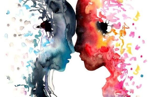 pareja mirándose de frente descubriendo sus puntos ciegos