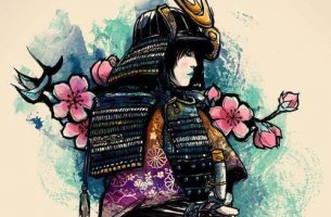 samurai simbolizando parábola de las flores sin aroma