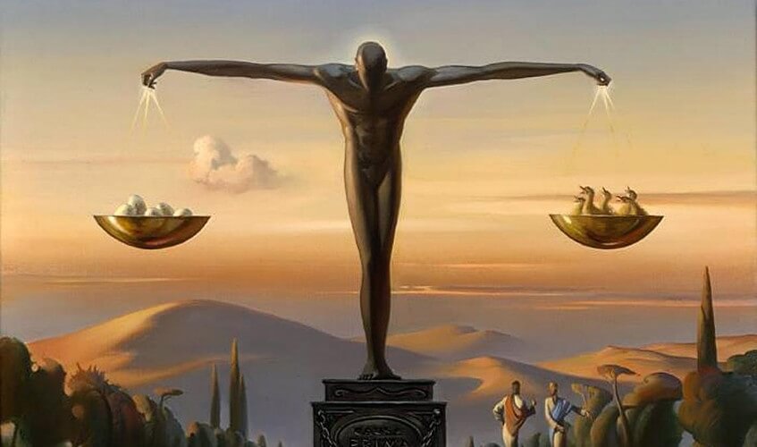 figura simulando justicia