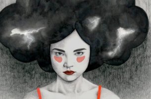 Persona tóxica con nube en la cabeza