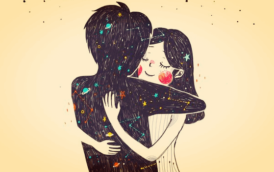 pareja abrazada disfrutando de su amor