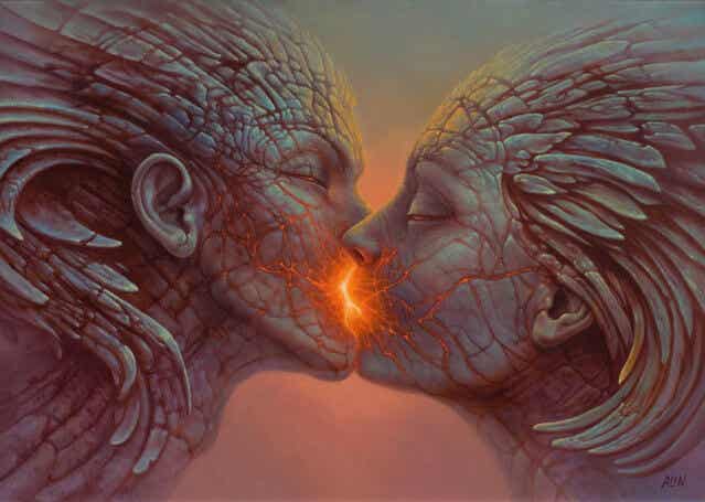 Steinpar kysser
