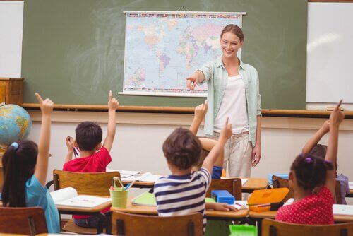 teacher and students in classroom