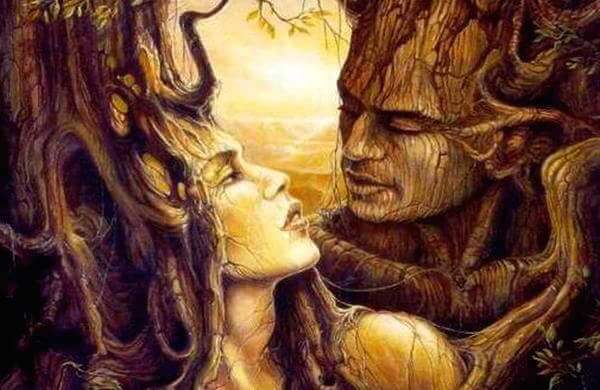 arboles con aspecto humano mirándose