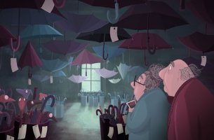 corto objetos perdidos representando los duros golpes de la vida