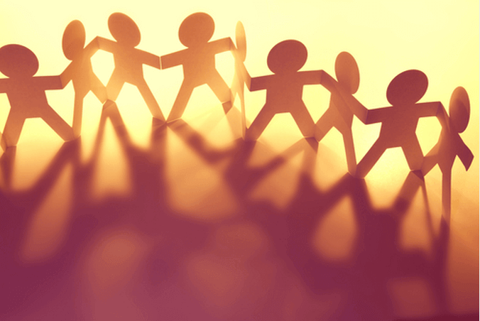 Grupo de monigotes unidos