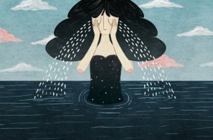 Mujer llorando una pérdida