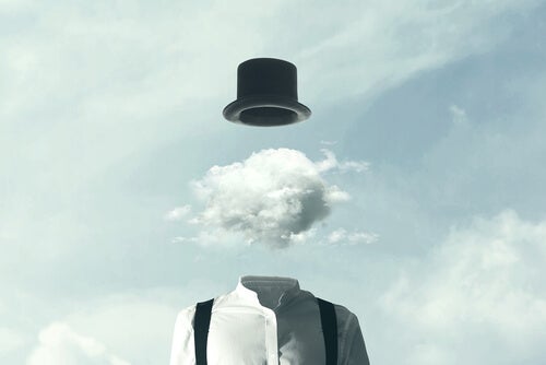 Nube en la mente para representar el fenómeno de la percepción selectiva