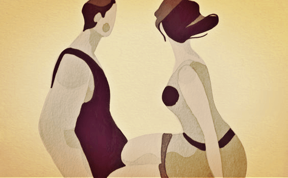Pareja sentada