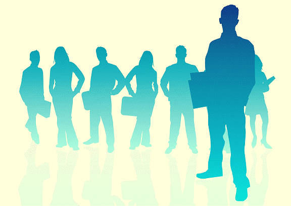 Grupo de personas con una actitud positiva en el trabajo