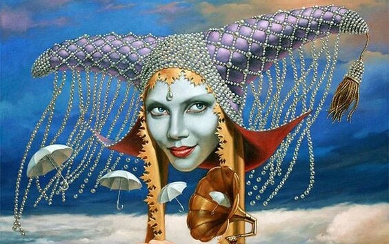 mujer arlequin
