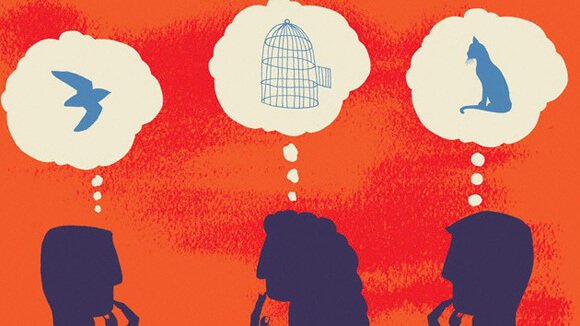 Personas con representaciones mentales como ejemplo de la teoría de la mente