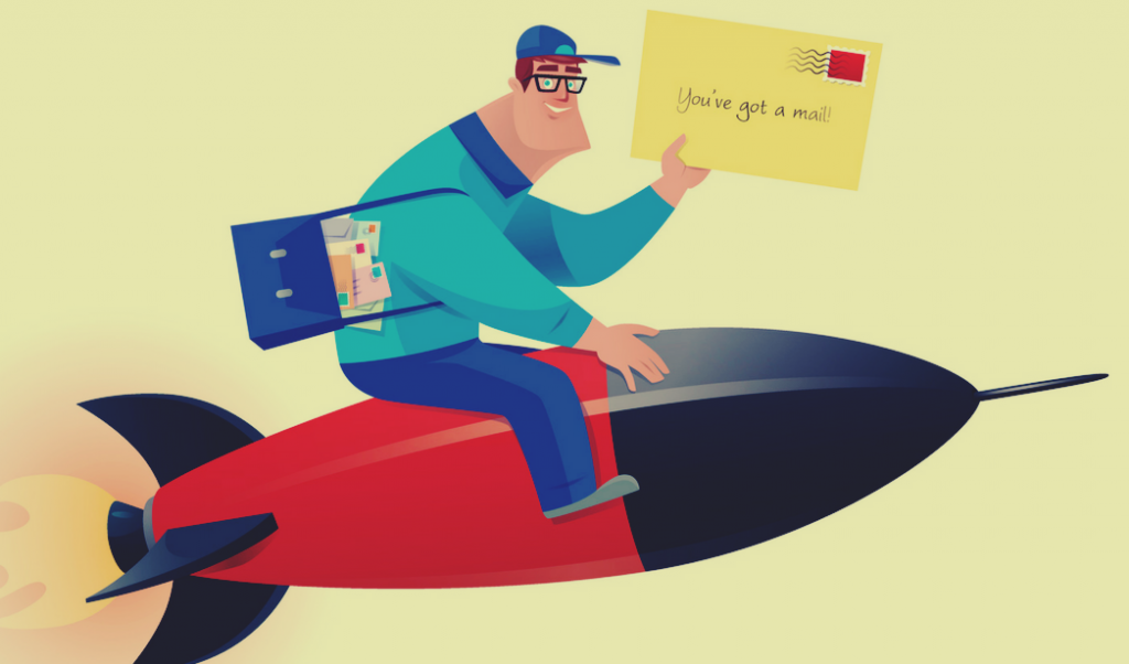 cartero sobre un cohete y las falsas afirmaciones de la historia