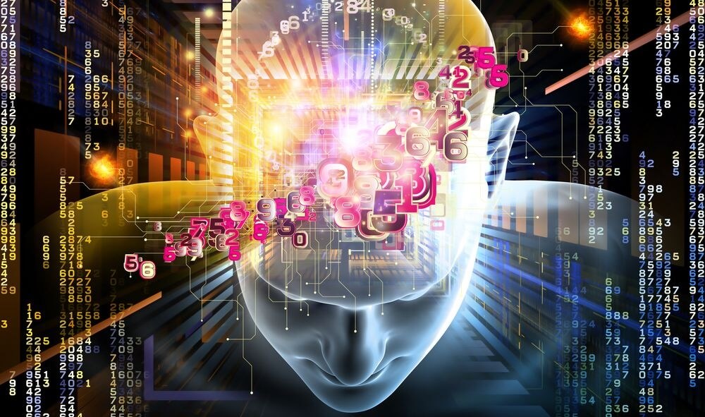 cabeza de la que salen números representando los enigmas del cerebro humano
