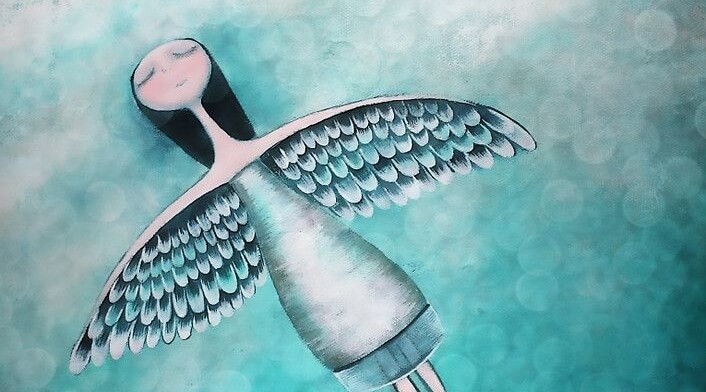 chica con alas necesidad de ser amados