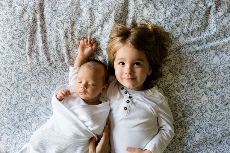 happy siblings