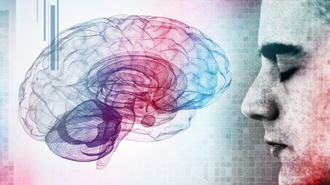 Mann zeigt hohe Intelligenz