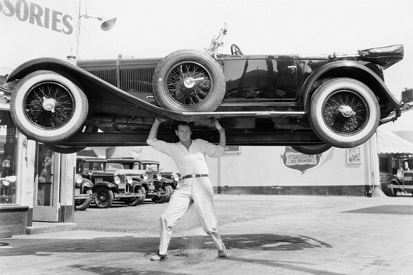 hombre con subidón de adrenalina
