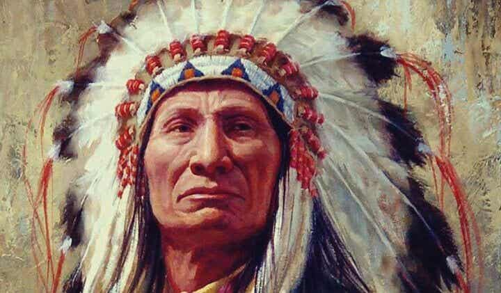 nativo representando los proverbios de los indios norteamericanos