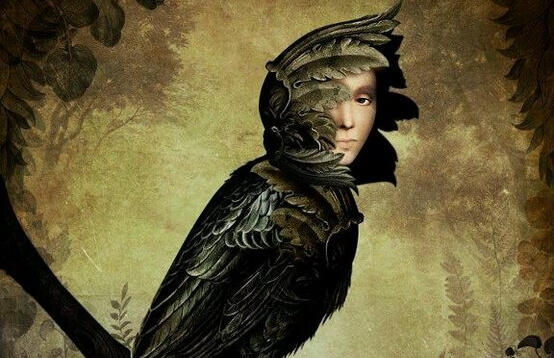 ave con rostro humano simbolizando el falso altruismi