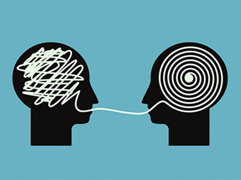 rostros conectados por hilos representando las técnicas de control emocional