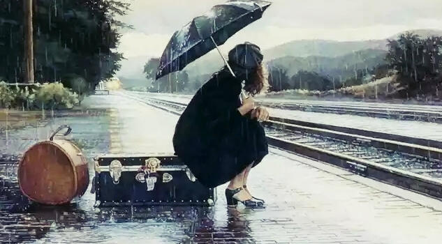 chica esperando el tren y pensando en cambiar tu vida