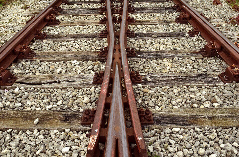 Dos vías de tren