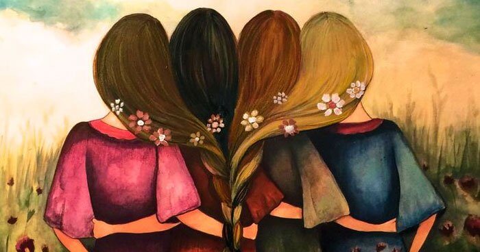 mujeres unidas representando la sororidad
