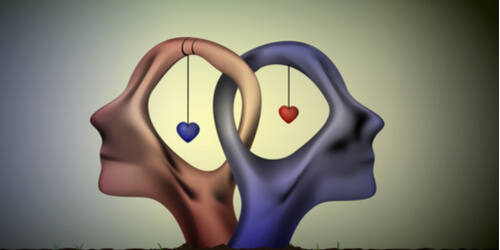 Dos cabezas unidas para representar la terapia interpersonal