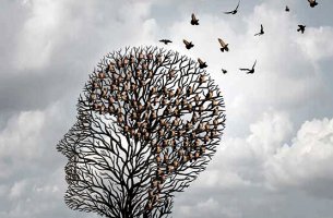 Árbol con forma de cabeza de una persona para representar la TREC