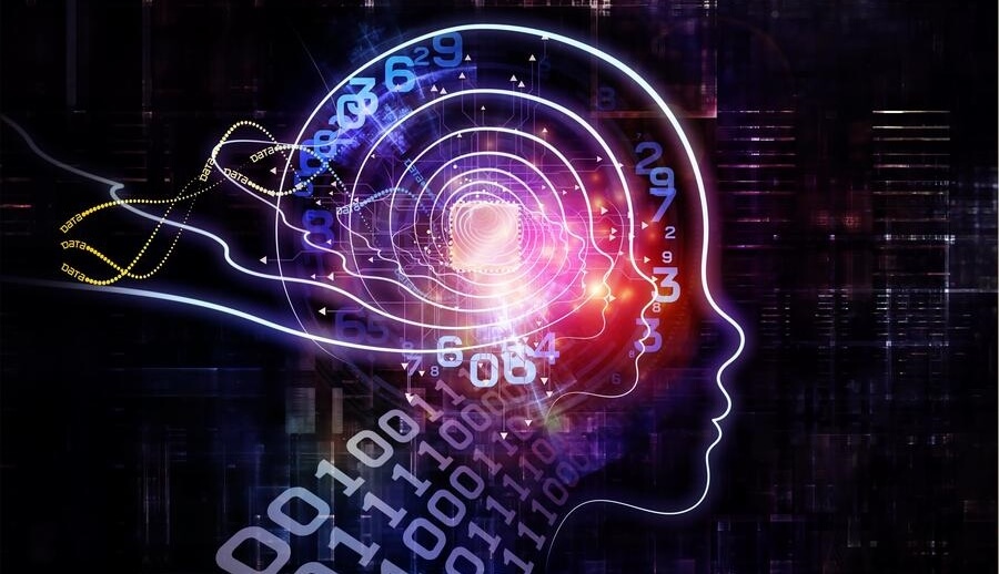 cerebro con códigos binarios representando las claves de la claves de la PNL