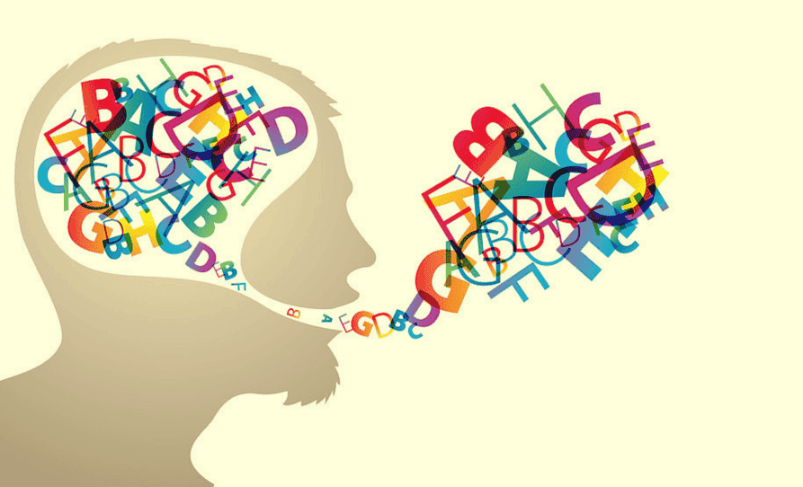 cerebro recibiendo palabras gracias a una conversación positiva